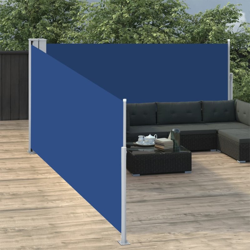 vidaXL Toldo lateral retráctil azul 100x1000 cm vidaXL Toldo lateral retráctil azul 100x1000 cm