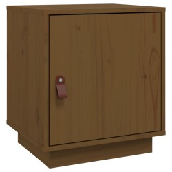 vidaXL Mesita de noche madera maciza de pino marrón miel 40x34x45 cm
