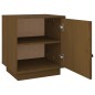 vidaXL Mesita de noche madera maciza de pino marrón miel 40x34x45 cm vidaXL Mesita de noche madera maciza de pino marrón miel 40x34x45 cm