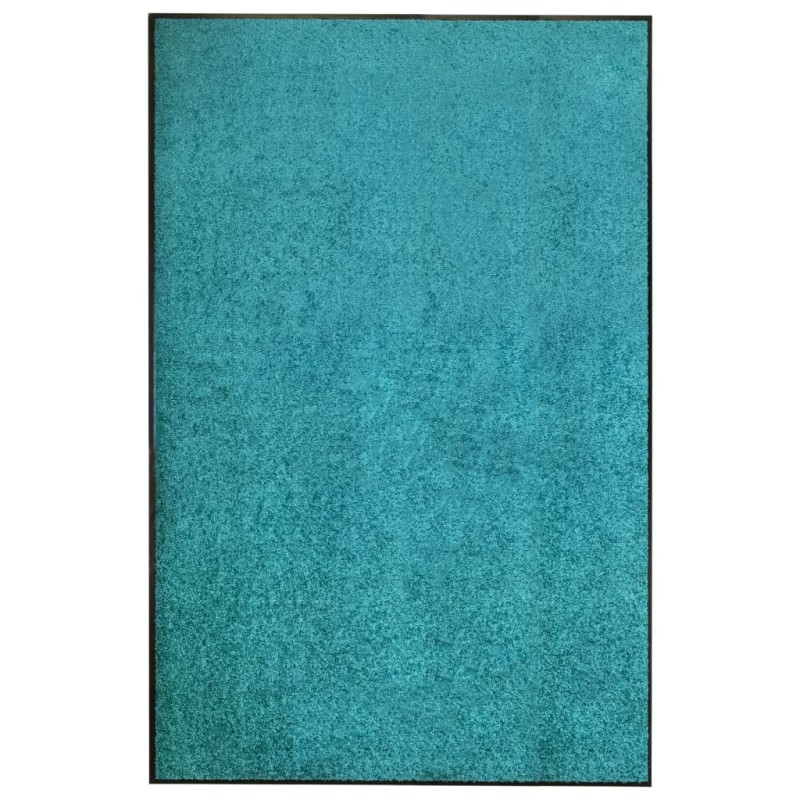vidaXL Felpudo lavable azul cian 120x180 cm vidaXL Felpudo lavable azul cian 120x180 cm
