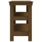 vidaXL Banco de trabajo madera maciza pino marrón miel 110,5x50x80 cm vidaXL Banco de trabajo madera maciza pino marrón miel 110,5x50x80 cm