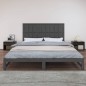 vidaXL Cabecero de cama de pared madera maciza pino gris 204x3x90 cm vidaXL Cabecero de cama de pared madera maciza pino gris 204x3x90 cm