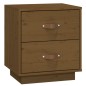 vidaXL Mesita de noche madera maciza de pino marrón miel 40x34x45 cm vidaXL Mesita de noche madera maciza de pino marrón miel 40x34x45 cm