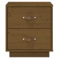 vidaXL Mesita de noche madera maciza de pino marrón miel 40x34x45 cm vidaXL Mesita de noche madera maciza de pino marrón miel 40x34x45 cm