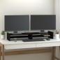 vidaXL Soporte para monitor madera maciza de pino negro 100x27x15 cm vidaXL Soporte para monitor madera maciza de pino negro 100x27x15 cm