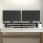 vidaXL Soporte para monitor madera maciza de pino negro 100x27x15 cm vidaXL Soporte para monitor madera maciza de pino negro 100x27x15 cm