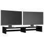 vidaXL Soporte para monitor madera maciza de pino negro 100x27x15 cm vidaXL Soporte para monitor madera maciza de pino negro 100x27x15 cm