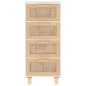 vidaXL Aparador blanco madera pino maciza y ratán natural 40x30x90 cm vidaXL Aparador blanco madera pino maciza y ratán natural 40x30x90 cm