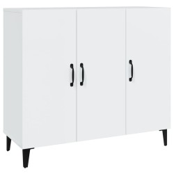 vidaXL Aparador de madera de ingeniería blanco brillo 90x34x80 cm