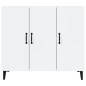 vidaXL Aparador de madera de ingeniería blanco brillo 90x34x80 cm