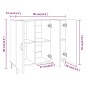 vidaXL Aparador de madera de ingeniería blanco brillo 90x34x80 cm