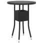 vidaXL Juego de bistró para jardín 3 piezas ratán sintético negro vidaXL Juego de bistró para jardín 3 piezas ratán sintético negro