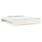 vidaXL Estructura de cama madera maciza blanco 200x200 cm vidaXL Estructura de cama madera maciza blanco 200x200 cm