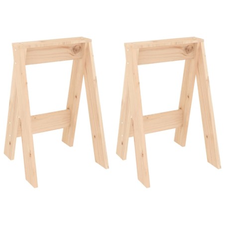 vidaXL Taburetes 2 unidades madera maciza de pino 40x40x60 cm