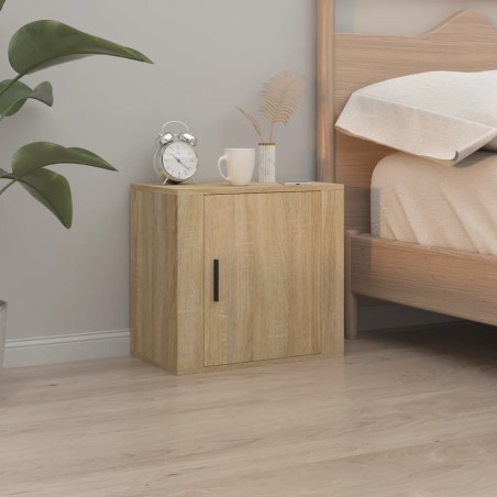 vidaXL Mesita de noche de pared color roble Sonoma 50x30x47 cm