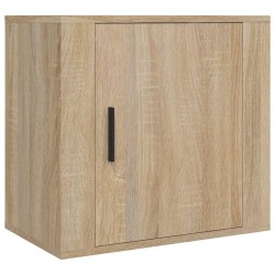 vidaXL Mesita de noche de pared color roble Sonoma 50x30x47 cm