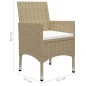 vidaXL Juego de comedor de jardín de 5 piezas beige vidaXL Juego de comedor de jardín de 5 piezas beige