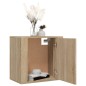 vidaXL Mesita de noche de pared color roble Sonoma 50x30x47 cm vidaXL Mesita de noche de pared color roble Sonoma 50x30x47 cm