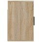 vidaXL Mesita de noche de pared color roble Sonoma 50x30x47 cm vidaXL Mesita de noche de pared color roble Sonoma 50x30x47 cm