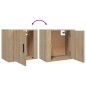 vidaXL Mesita de noche de pared color roble Sonoma 50x30x47 cm vidaXL Mesita de noche de pared color roble Sonoma 50x30x47 cm
