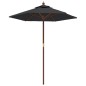 vidaXL Sombrilla de jardín con poste de madera negro 196x231 cm vidaXL Sombrilla de jardín con poste de madera negro 196x231 cm