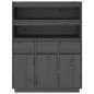 vidaXL Aparador alto de madera maciza de pino gris 89x40x116,5 cm vidaXL Aparador alto de madera maciza de pino gris 89x40x116,5 cm