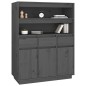 vidaXL Aparador alto de madera maciza de pino gris 89x40x116,5 cm vidaXL Aparador alto de madera maciza de pino gris 89x40x116,5 cm