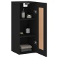 vidaXL Armario de pared madera de ingeniería negro 34,5x34x90 cm