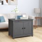 vidaXL Mesa de centro de madera maciza de pino gris 71x49x55 cm vidaXL Mesa de centro de madera maciza de pino gris 71x49x55 cm