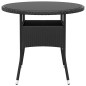 vidaXL Juego de comedor para jardín 5 piezas ratán sintético negro