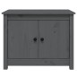 vidaXL Mesa de centro de madera maciza de pino gris 71x49x55 cm vidaXL Mesa de centro de madera maciza de pino gris 71x49x55 cm