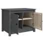 vidaXL Mesa de centro de madera maciza de pino gris 71x49x55 cm vidaXL Mesa de centro de madera maciza de pino gris 71x49x55 cm