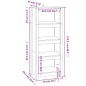 vidaXL Estantería madera maciza de pino gris 50 x 35 x 125,5 cm vidaXL Estantería madera maciza de pino gris 50 x 35 x 125,5 cm