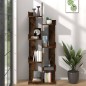 vidaXL Estantería madera contrachapada roble ahumado 48x25,5x140 cm