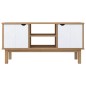 vidaXL Mueble TV OTTA madera maciza pino marrón blanco 113,5x43x57 cm vidaXL Mueble TV OTTA madera maciza pino marrón blanco 113,5x43x57 cm