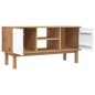 vidaXL Mueble TV OTTA madera maciza pino marrón blanco 113,5x43x57 cm vidaXL Mueble TV OTTA madera maciza pino marrón blanco 113,5x43x57 cm