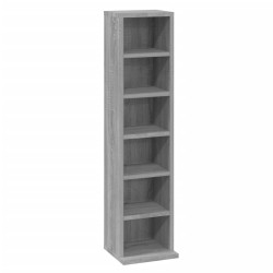 vidaXL Estantería para CD madera contrachapada gris Sonoma 21x20x88 cm
