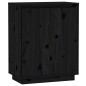 vidaXL Aparador de madera maciza de pino negro 60x34x75 cm vidaXL Aparador de madera maciza de pino negro 60x34x75 cm
