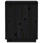 vidaXL Aparador de madera maciza de pino negro 60x34x75 cm vidaXL Aparador de madera maciza de pino negro 60x34x75 cm