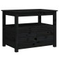 vidaXL Mesa de centro de madera maciza de pino negro 71x49x55 cm vidaXL Mesa de centro de madera maciza de pino negro 71x49x55 cm