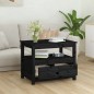vidaXL Mesa de centro de madera maciza de pino negro 71x49x55 cm vidaXL Mesa de centro de madera maciza de pino negro 71x49x55 cm