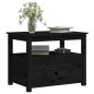 vidaXL Mesa de centro de madera maciza de pino negro 71x49x55 cm vidaXL Mesa de centro de madera maciza de pino negro 71x49x55 cm
