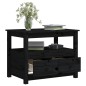 vidaXL Mesa de centro de madera maciza de pino negro 71x49x55 cm vidaXL Mesa de centro de madera maciza de pino negro 71x49x55 cm