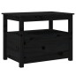 vidaXL Mesa de centro de madera maciza de pino negro 71x49x55 cm vidaXL Mesa de centro de madera maciza de pino negro 71x49x55 cm