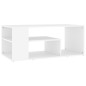 vidaXL Mesa de centro madera contrachapada blanco 100x50x40 cm vidaXL Mesa de centro madera contrachapada blanco 100x50x40 cm