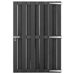 vidaXL Puerta de jardín de WPC gris 100x150 cm