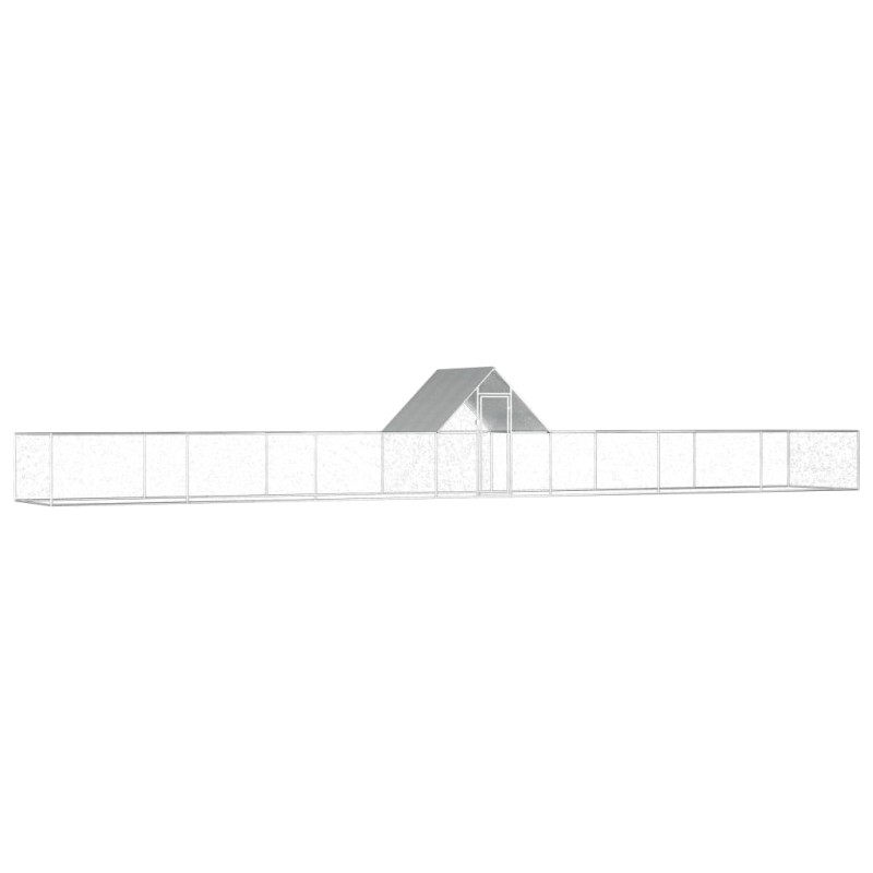 vidaXL Gallinero acero galvanizado 14x2x2 m vidaXL Gallinero acero galvanizado 14x2x2 m