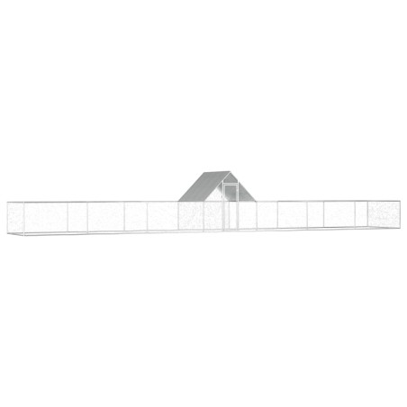 vidaXL Gallinero acero galvanizado 14x2x2 m