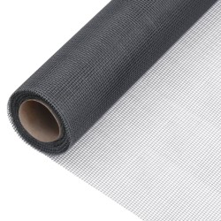 vidaXL Malla mosquitera de fibra de vidrio gris 80x2000 cm