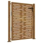 vidaXL Puerta de jardín acero corten diseño cuadrado 105x155 cm